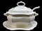 Vintage Ceramic Soup Tureen W/ Ladle & Lid