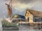 Artist Signed Fisherman’s Dock Oil On Canvas