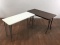 (2) 48in Wood & Plastic Utility Tables