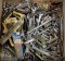Assorted Tools, Wrenches, Screwdriver, Saw Blades