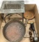 Vintage Cast Iron Fireplace Trivit & Gloves In Box