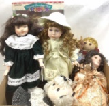 Vintage Porcelain & Cloth Dolls