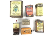 (7pc) Vintage Oil Tin Cans