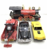(4pc) Welly Scale Model Cars & Train