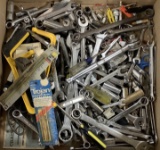 Assorted Tools, Wrenches, Screwdriver, Saw Blades