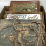 (5pc) Vintage Copper Art Relief