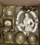 Victorian Hand Painted Miniature On Porcelain