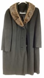 Vintage Cashmere Women’s Coat With Mink Collar