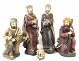 (5)pc Wooden Religious Nativity Figures