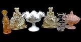 Assorted Glassware, Porcelain Decorative Pieces