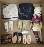 Antique Baby / Infant Shoes & Handmade Doll