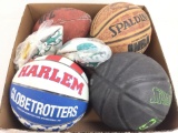 (3) Basketballs & (3) Footballs, Spalding, Wilson