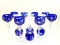 (12) Bohemian Cut To Clear Crystal Wine Glasses