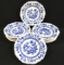 (12) Hutschenreuther Blue Onion Salad Plates