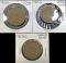 (3) U. S. Braided Hair Large Cents