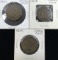 (3) U. S. Braided Hair Large Cents