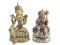 Kneeling Hanuman & Seated Shiva Sculptures