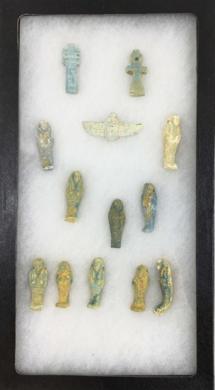 (13) Vintage Egyptian Style Sarcophagus Pendants