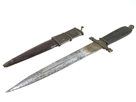 Vintage Fixed Blade Dagger & Sheath