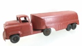 Vintage Buddy L Red Pressed Steel Tanker Truck