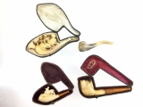 (4pc) Vintage Smoking Pipes, Meerschaum