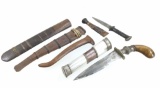 (2) Indo Persian Turkish Daggers & Sheaths