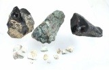 Raw Turquoise & Obsidian Specimens