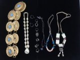 Sterling And Costume Jewelry Rings, Necklaces