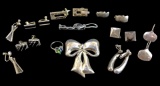 Sterling Silver Earrings, Ring, & Pendant