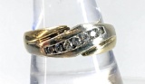 14k Yellow Gold & Diamond Men's Ring Size (11)