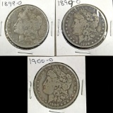 (3) U. S. Morgan Silver Dollars