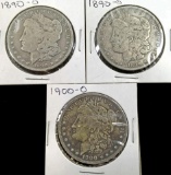 (3) U. S. Morgan Silver Dollars