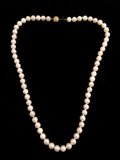 Pearl Necklace With 14k Gold Clasp