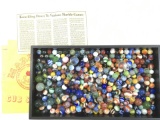 Vintage Glass Marbles & Rule Guides For Games