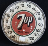 Vintage 7-up Likes You Advertising Thermometer