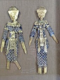 (2) Vintage Balinese Imported Money Dolls
