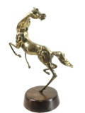 Mid Century Brass Equestrian Sculpture