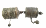 (2) Antique Tibetan Buddhist Prayer Wheels