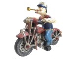 Vintage Cast Iron Popeye On Motorcycle Toy