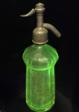 La Lorraine Metz Uranium Glass Seltzer Bottle