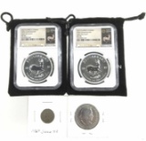(2) 2017 Fine Silver 1oz. Krugerrand Coins