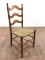 Vintage Ladder Back Rush Seat Chair