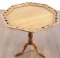 Vintage Pie Crusted Oak Pedestal Table