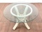 Glass Top Wicker Style Patio Table