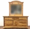 Broyhill Traditional Maple Triple Dresser & Mirror