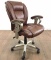 True Seating Concepts Brown Leather Office Chair