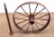 33in Antique Cast Iron Wagon Wheel & Axle