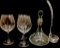 (5pc) La Rochere Decanter & Crystal Punch Ladle