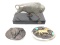 (3pc) John Perry Buffalo Figure & Belt Buckles