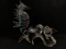 (2pc) Murano Glassware Seahorse & Birds Figures